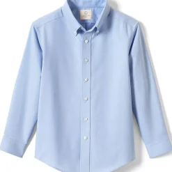 School Uniform Boys Long Sleeve Solid Oxford Dress Shirt