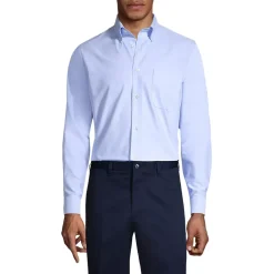 School Uniform Boys Long Sleeve Solid Oxford Dress Shirt