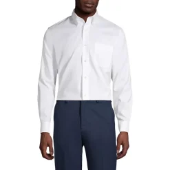 School Uniform Boys Long Sleeve No Iron Pinpoint Dress Shirt