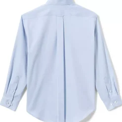 School Uniform Boys Long Sleeve No Iron Pinpoint Dress Shirt