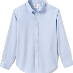 School Uniform Boys Long Sleeve No Iron Pinpoint Dress Shirt