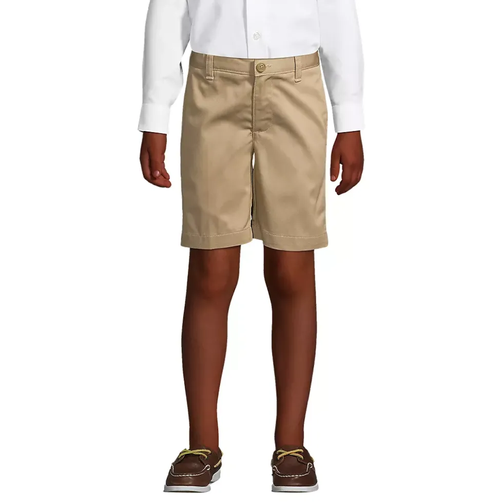 School Uniform Boys Plain Front Blend Chino Shorts