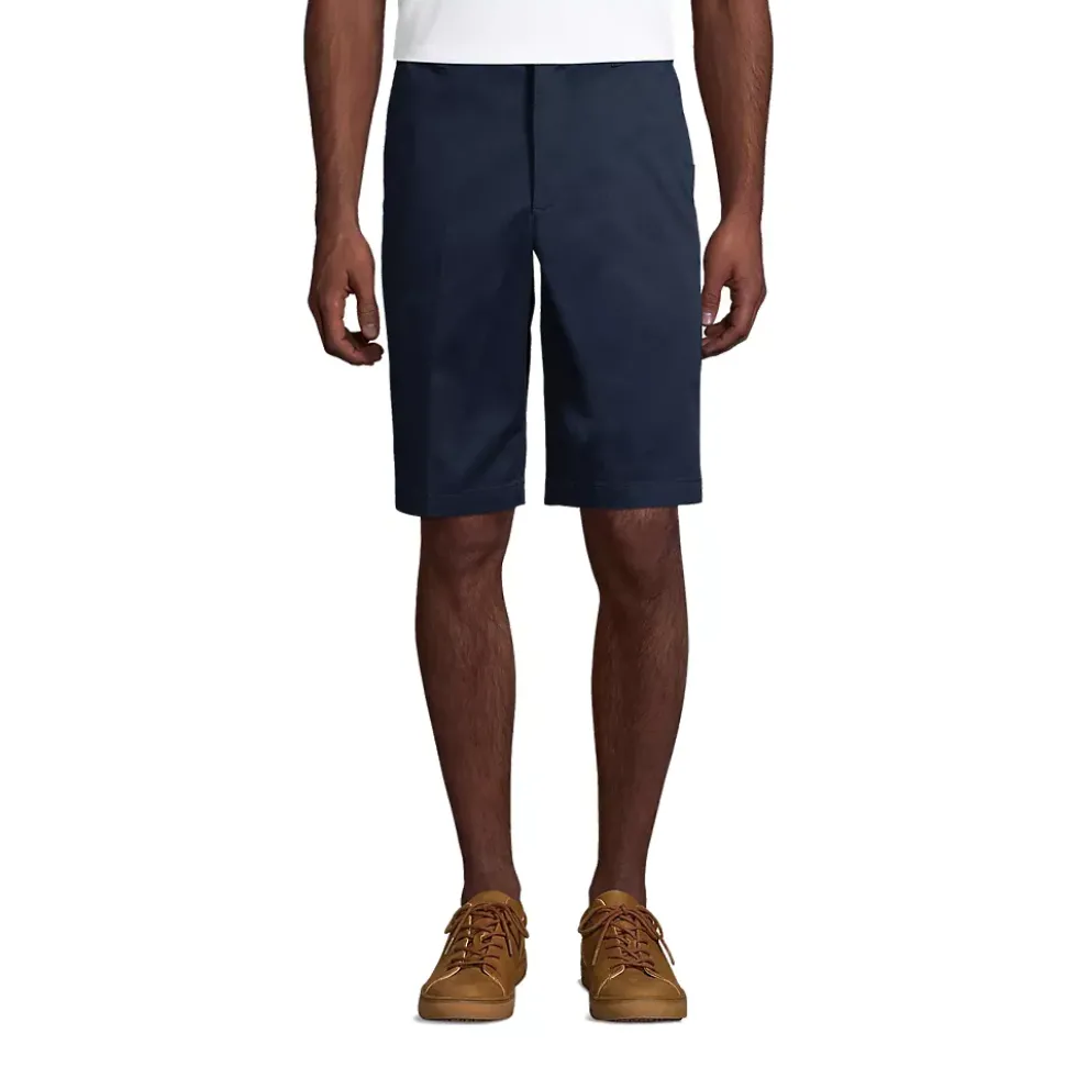 School Uniform Boys Plain Front Blend Chino Shorts