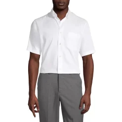 School Uniform Boys Short Sleeve No Iron Pinpoint Dress Shirt