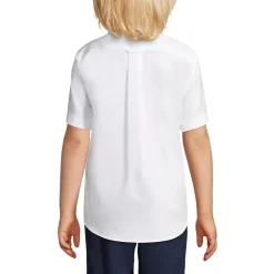 School Uniform Boys Short Sleeve No Iron Pinpoint Dress Shirt