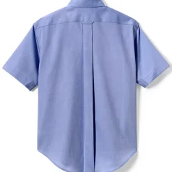 School Uniform Boys Short Sleeve No Iron Pinpoint Dress Shirt