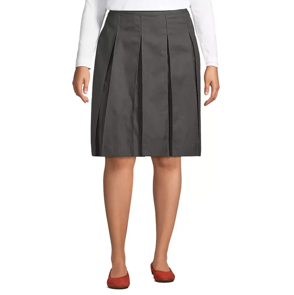 School Uniform Girls Box Pleat Skirt Top of Knee