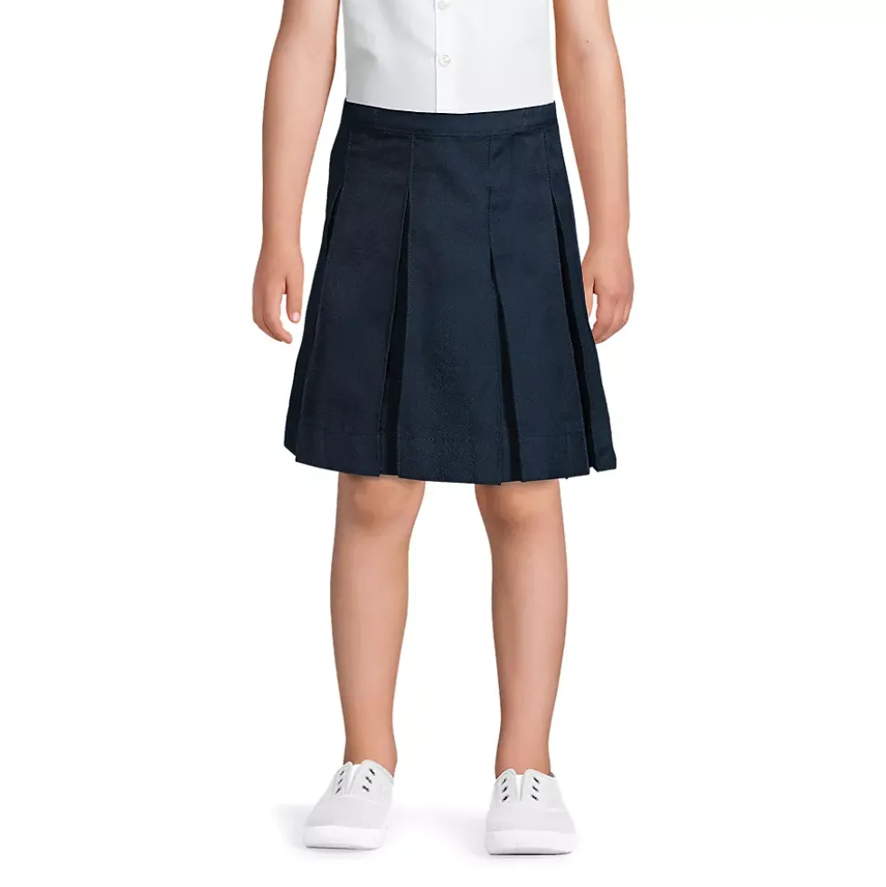 School Uniform Girls Box Pleat Skirt Top of Knee