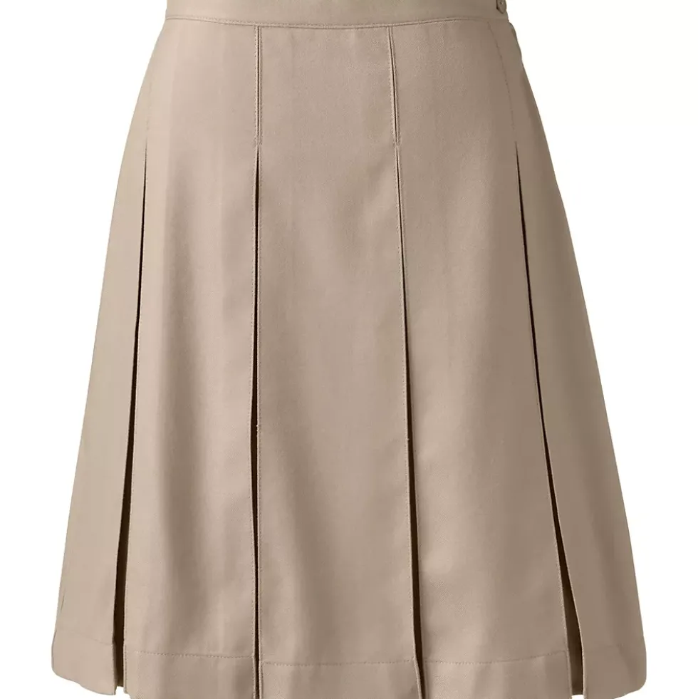 School Uniform Girls Box Pleat Skirt Top of Knee