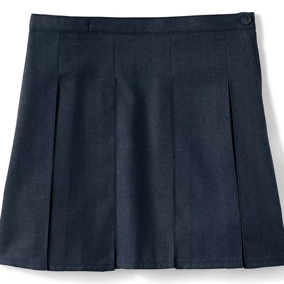 School Uniform Girls Box Pleat Skirt Top of Knee