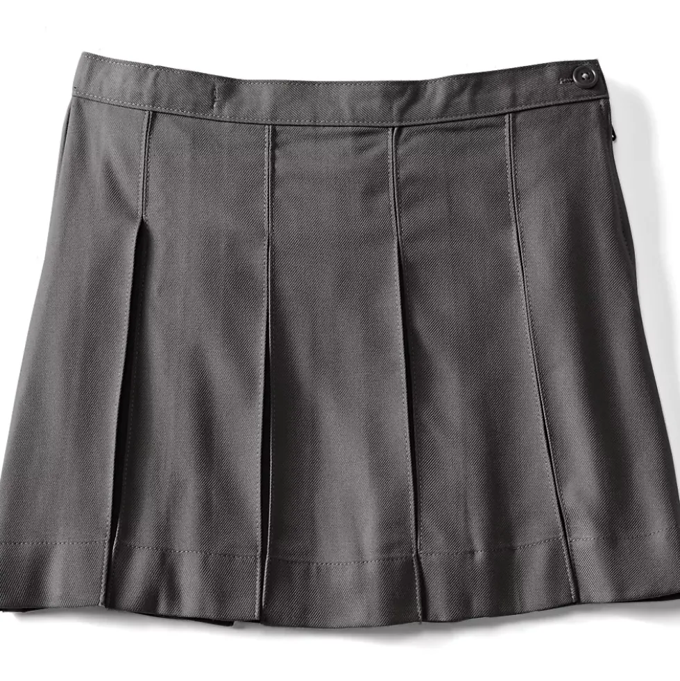 School Uniform Girls Box Pleat Skirt Above the Knee
