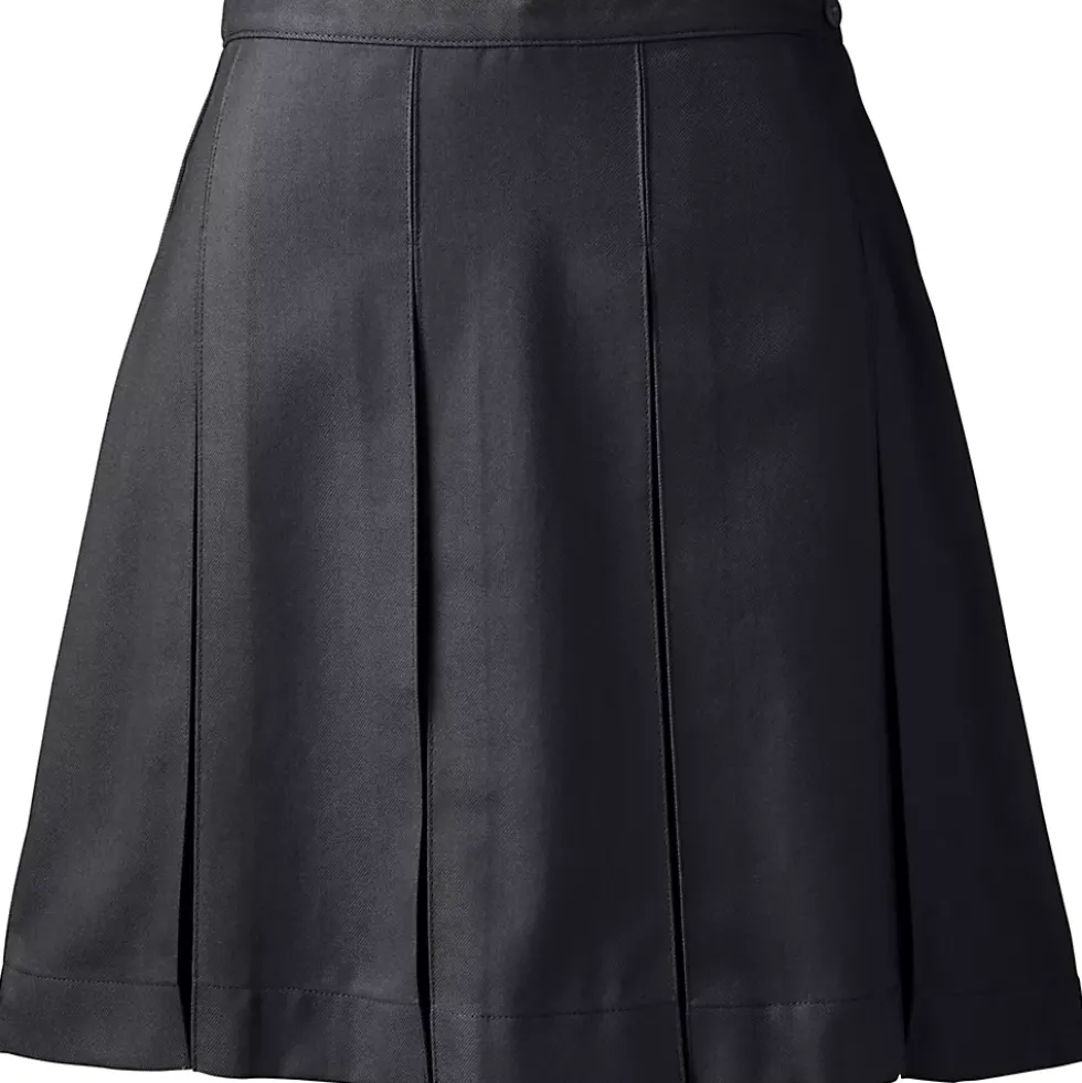 School Uniform Girls Box Pleat Skirt Above the Knee