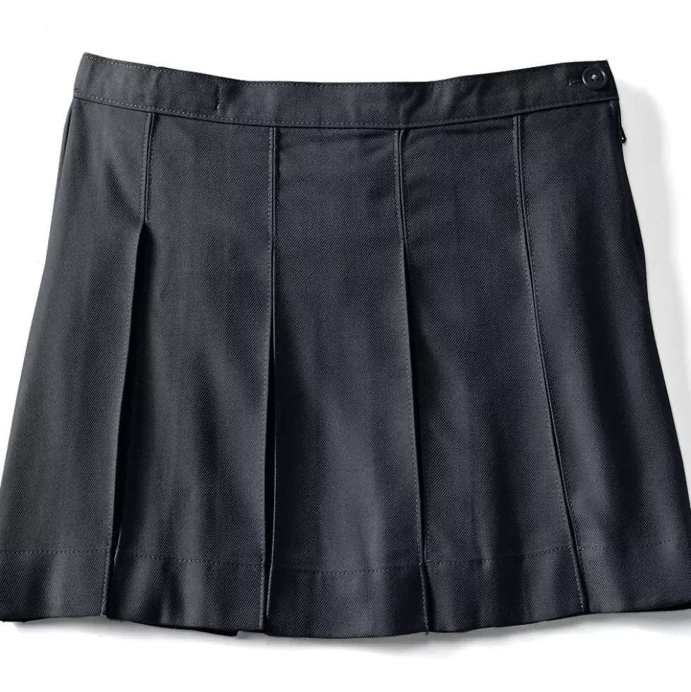 School Uniform Girls Box Pleat Skirt Above the Knee