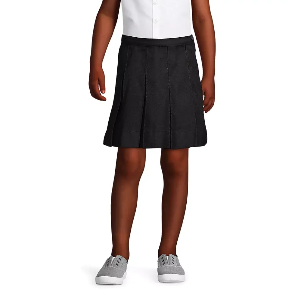 School Uniform Girls Box Pleat Skirt Above the Knee
