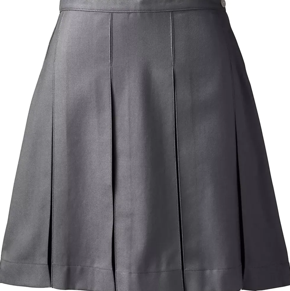 School Uniform Girls Box Pleat Skirt Above the Knee