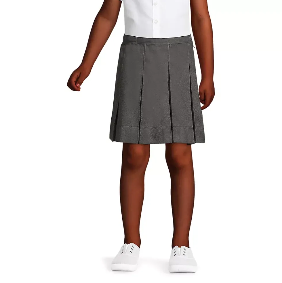 School Uniform Girls Box Pleat Skirt Above the Knee