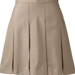 School Uniform Girls Box Pleat Skirt Above the Knee