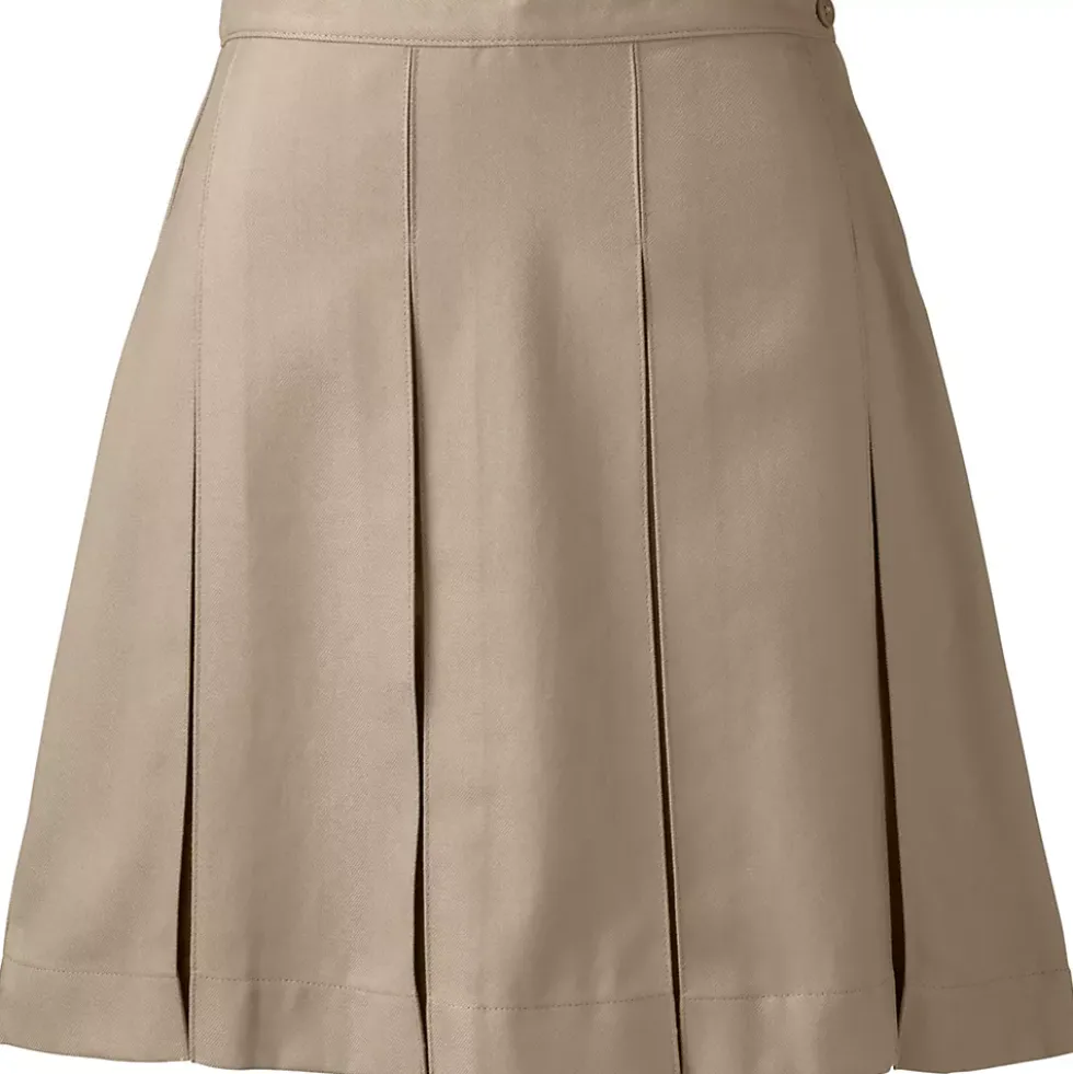School Uniform Girls Box Pleat Skirt Above the Knee