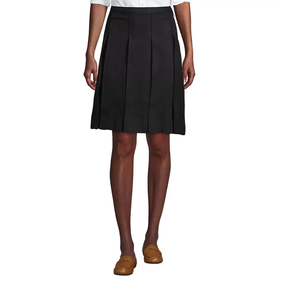 School Uniform Girls Box Pleat Skirt Above the Knee