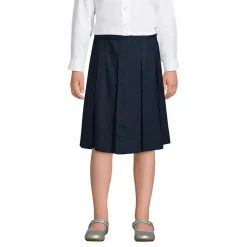 School Uniform Girls Box Pleat Skirt Below the Knee