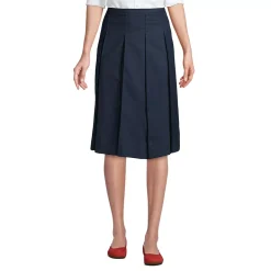 School Uniform Girls Box Pleat Skirt Below the Knee