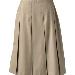 School Uniform Girls Box Pleat Skirt Below the Knee