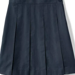School Uniform Girls Box Pleat Skirt Below the Knee