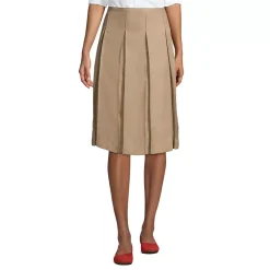School Uniform Girls Box Pleat Skirt Below the Knee