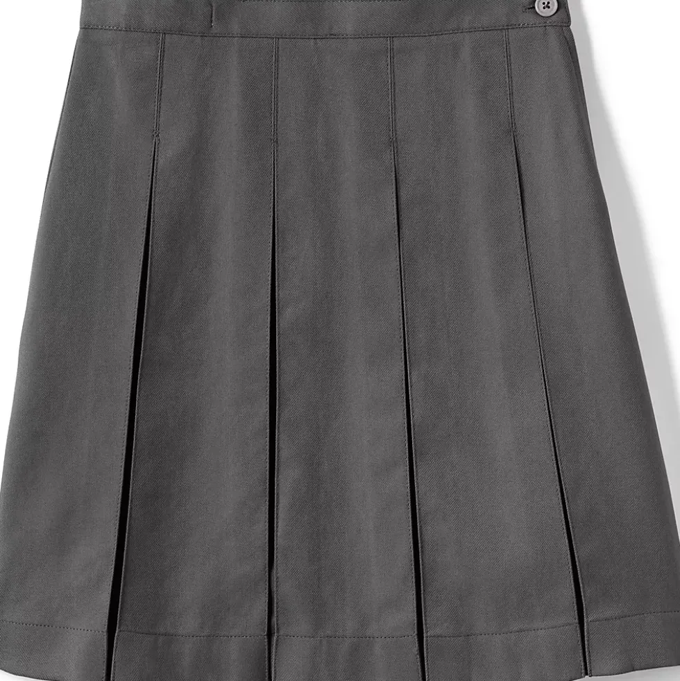 School Uniform Girls Box Pleat Skirt Below the Knee