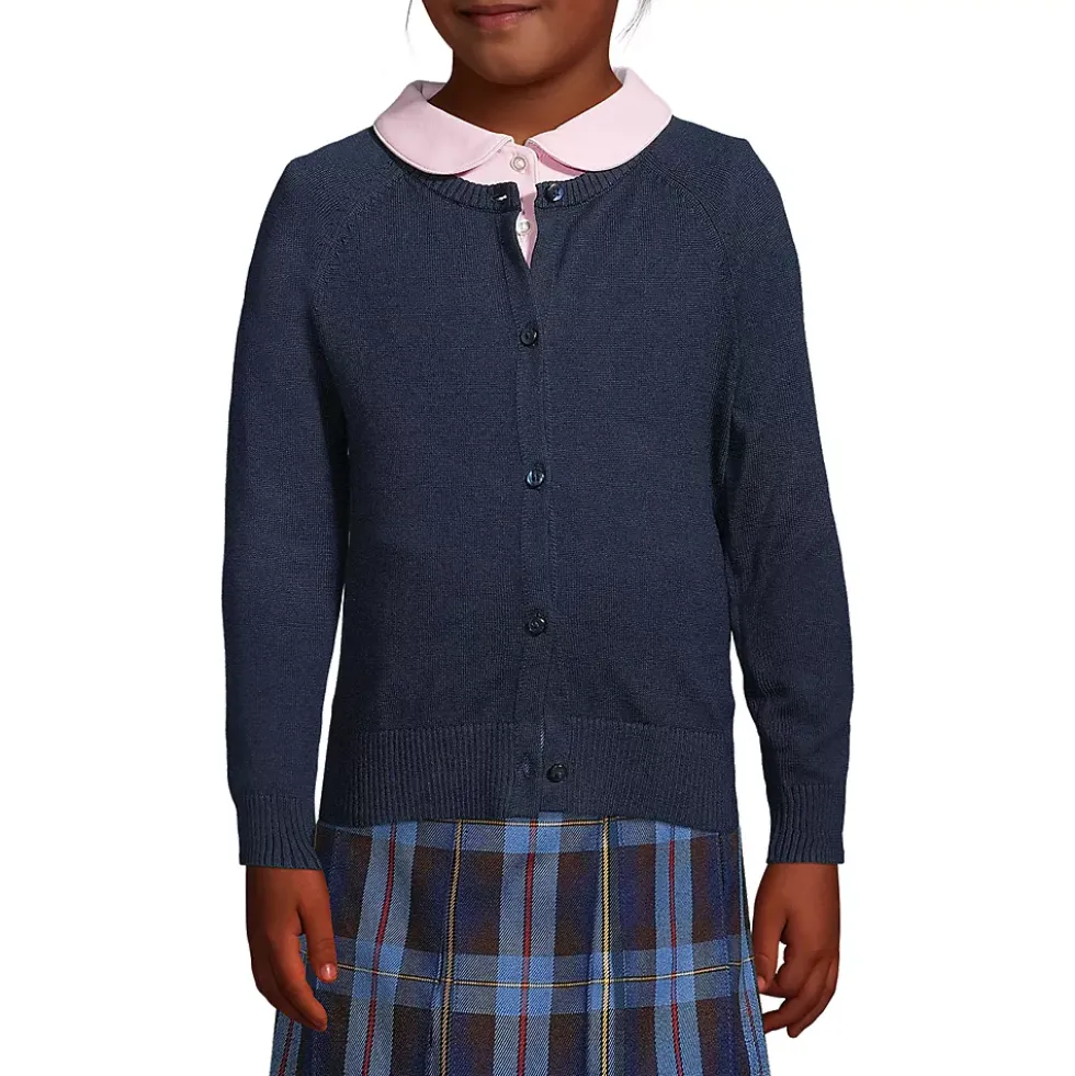 School Uniform Girls Cotton Modal Cardigan Sweater