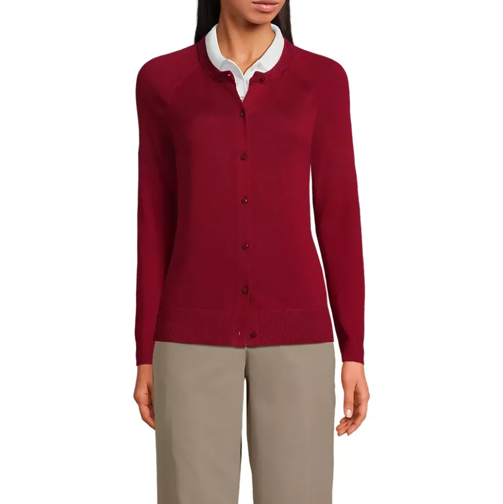 School Uniform Girls Cotton Modal Cardigan Sweater
