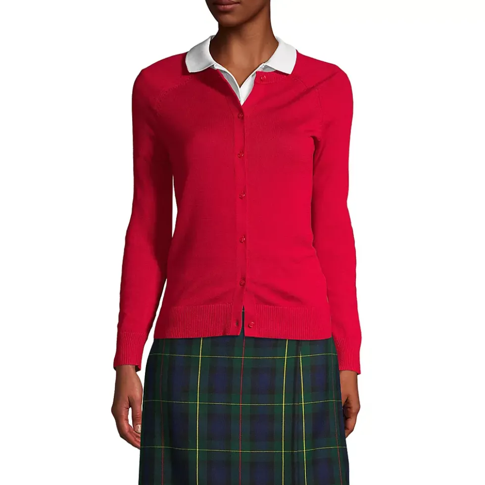 School Uniform Girls Cotton Modal Cardigan Sweater