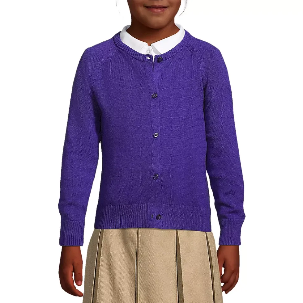 School Uniform Girls Cotton Modal Cardigan Sweater