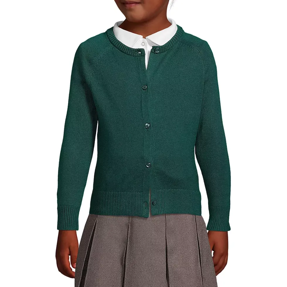 School Uniform Girls Cotton Modal Cardigan Sweater