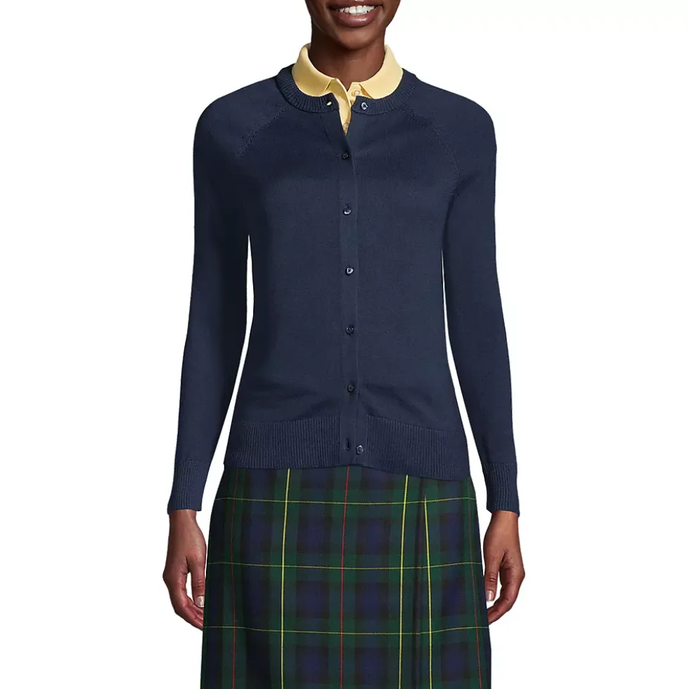 School Uniform Girls Cotton Modal Cardigan Sweater