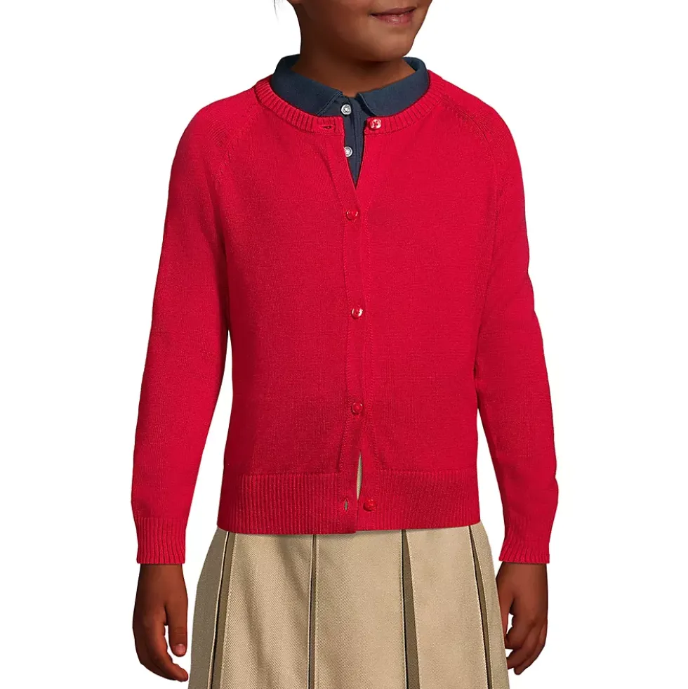 School Uniform Girls Cotton Modal Cardigan Sweater
