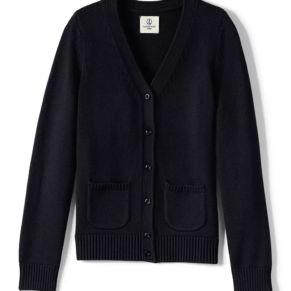 School Uniform Girls Cotton Modal Button Front Cardigan Sweater