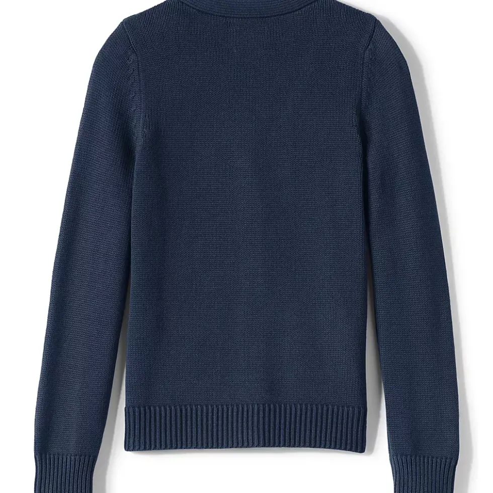 School Uniform Girls Cotton Modal Button Front Cardigan Sweater