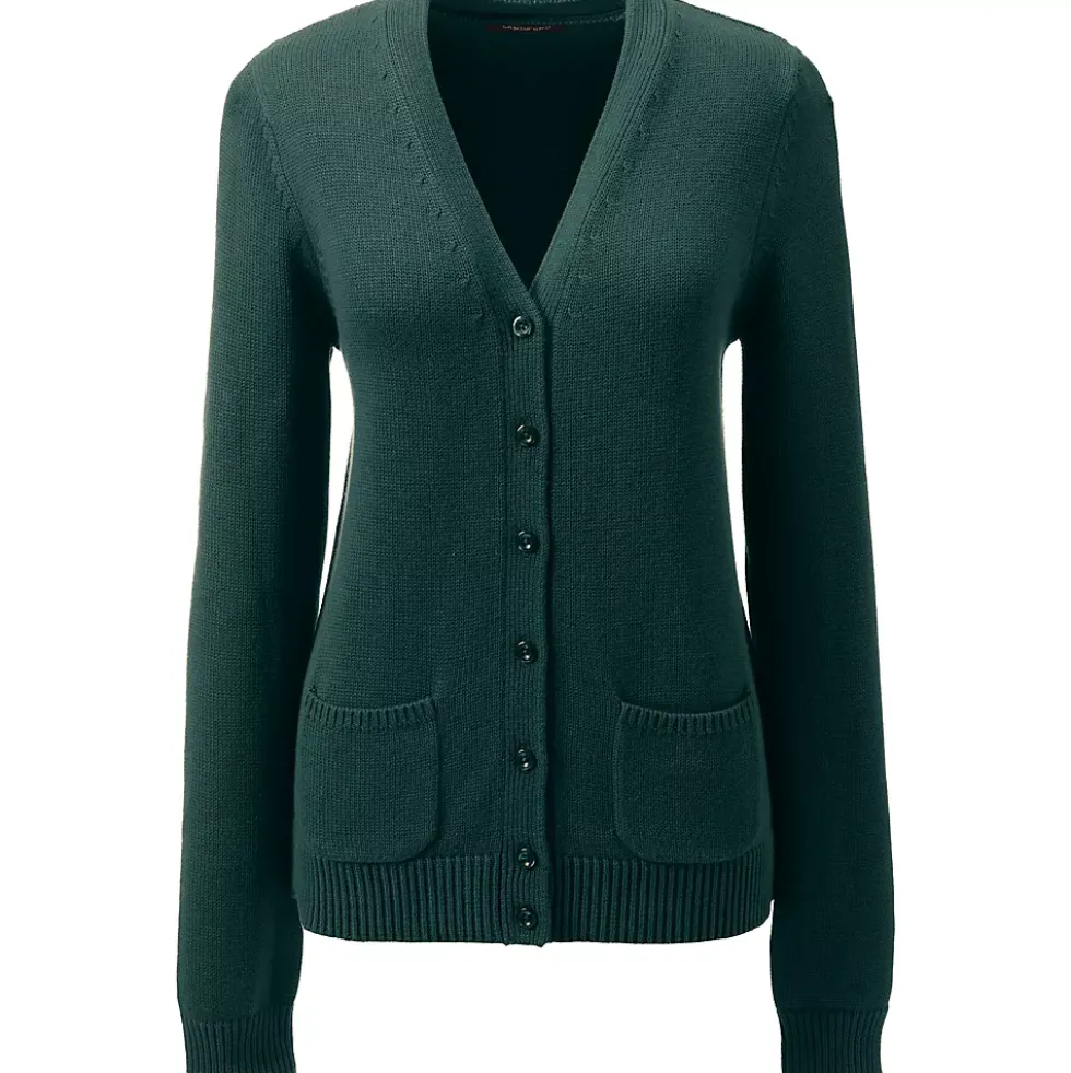 School Uniform Girls Cotton Modal Button Front Cardigan Sweater
