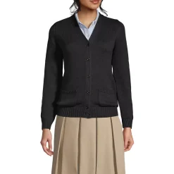 School Uniform Girls Cotton Modal Button Front Cardigan Sweater