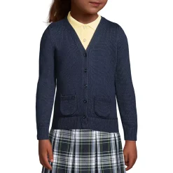 School Uniform Girls Cotton Modal Button Front Cardigan Sweater