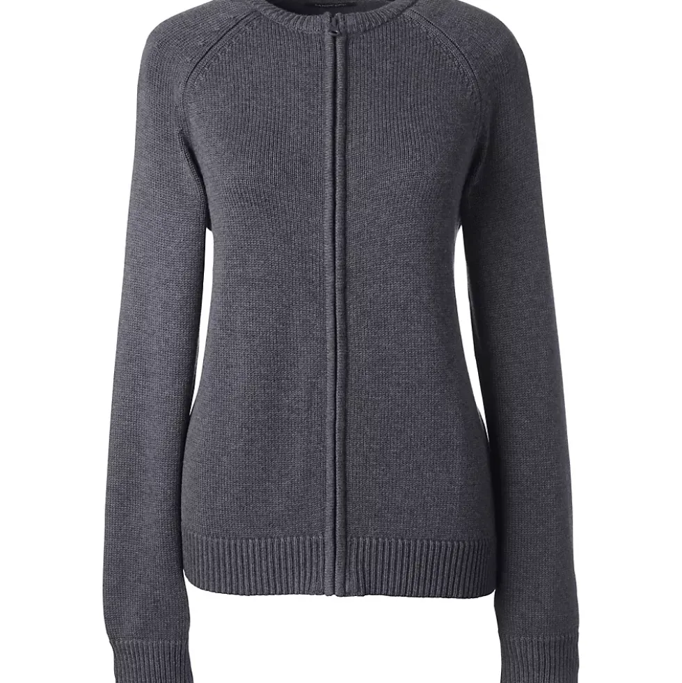 School Uniform Girls Cotton Modal Zip Front Cardigan Sweater