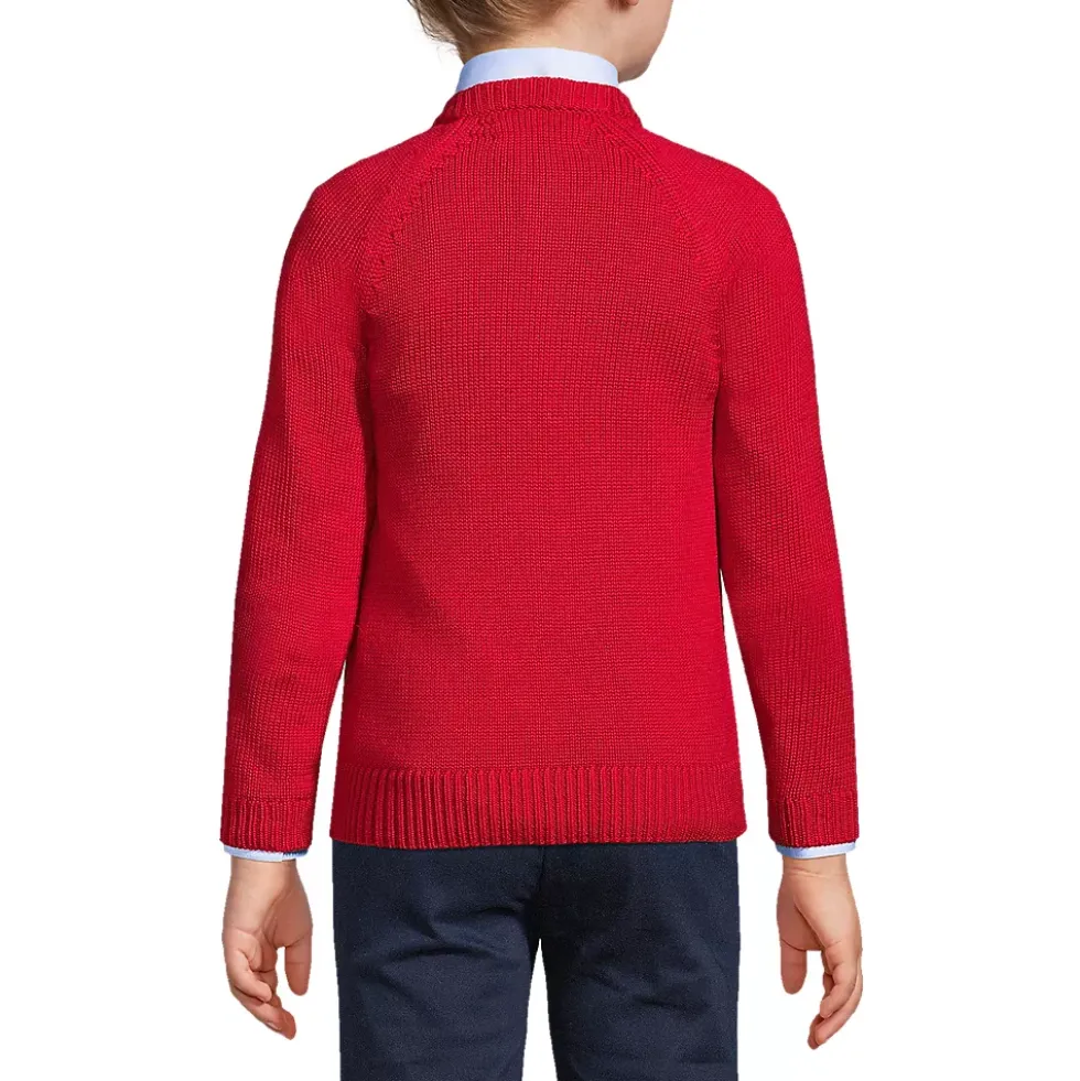 School Uniform Girls Cotton Modal Zip Front Cardigan Sweater