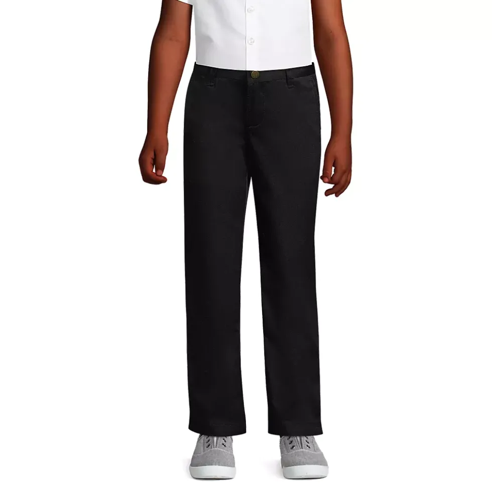 School Uniform Girls Iron Knee Blend Plain Front Chino Pants
