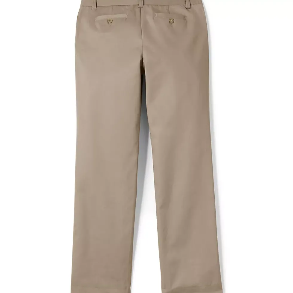 School Uniform Girls Iron Knee Blend Plain Front Chino Pants