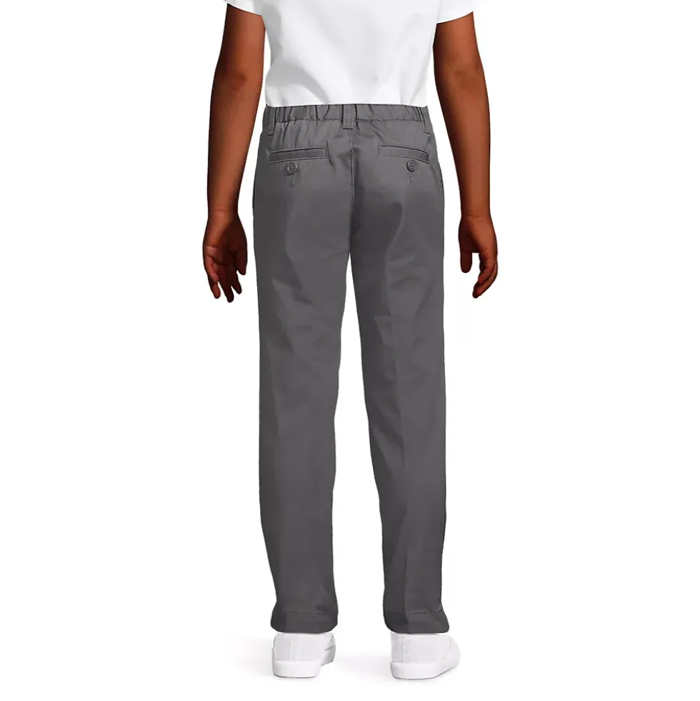 School Uniform Girls Iron Knee Blend Plain Front Chino Pants