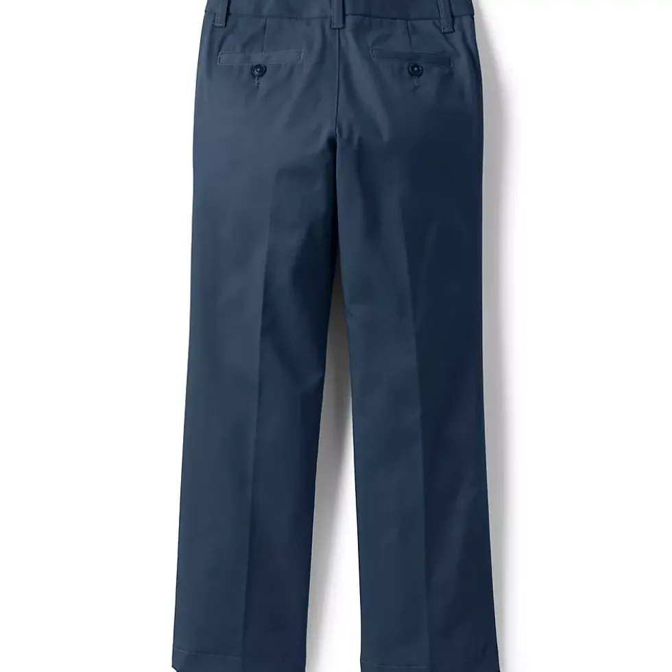 School Uniform Girls Iron Knee Blend Plain Front Chino Pants