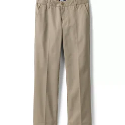 School Uniform Girls Iron Knee Blend Plain Front Chino Pants