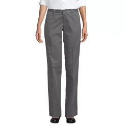 School Uniform Girls Iron Knee Blend Plain Front Chino Pants