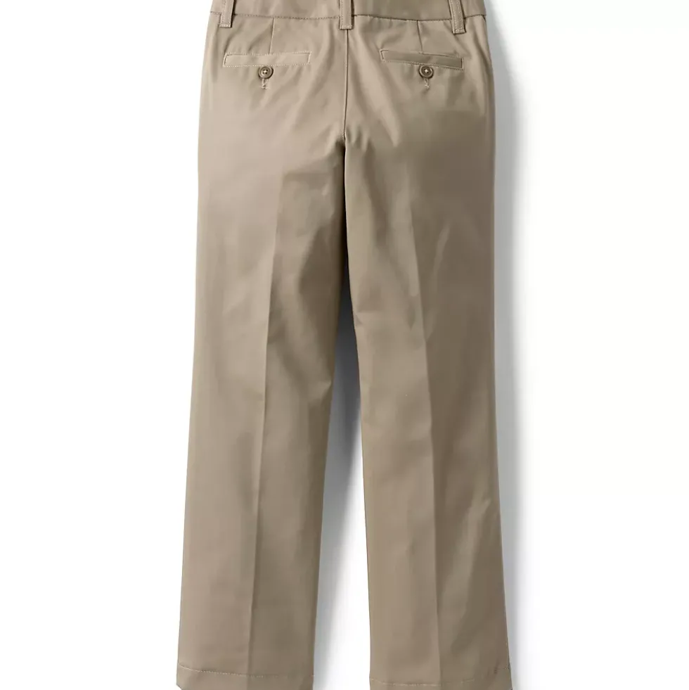 School Uniform Girls Iron Knee Blend Plain Front Chino Pants